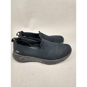 Skechers GOwalk Joy Black Slip On Walking Shoes Womens 7  124187 BBK Stretch Fit